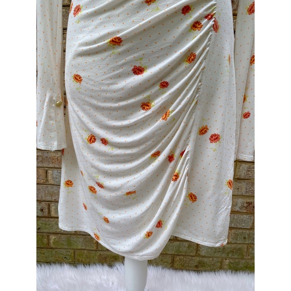 NWT Free People Celia Square Neck Floral Dress - Picture 7 of 9